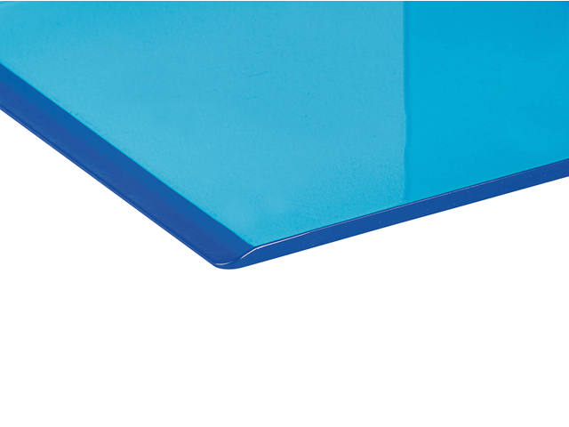 Boekensteun MAUL 10x10x13cm acryl neon blauw