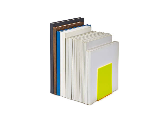 Boekensteun MAUL 10x10x13cm acryl neon geel