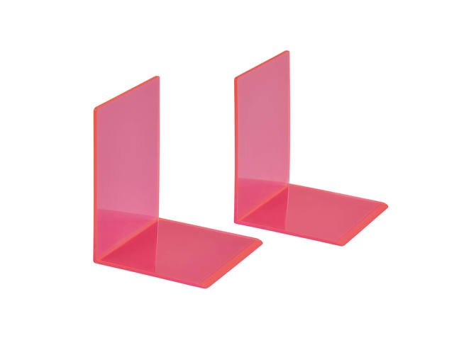 Boekensteun MAUL 10x10x13cm acryl neon rood