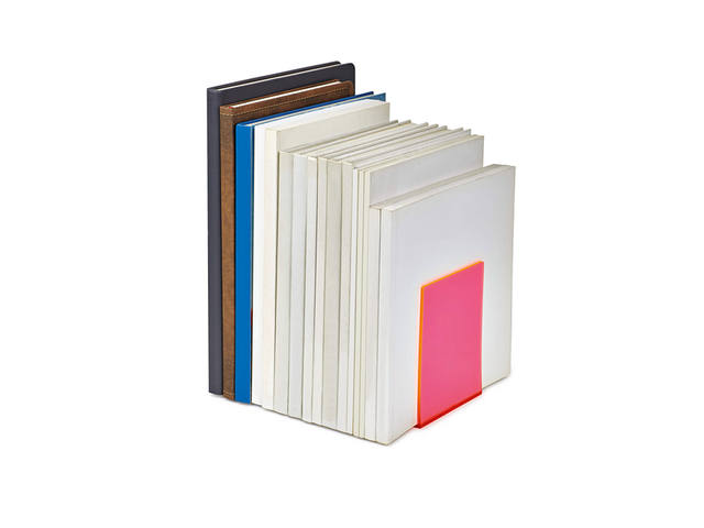 Boekensteun MAUL 10x10x13cm acryl neon rood