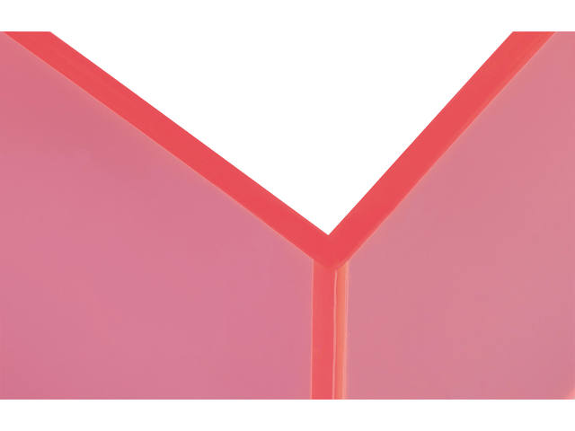 Boekensteun MAUL 10x10x13cm acryl neon rood