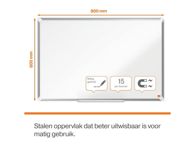 Whiteboard Nobo Premium Plus 60x90cm staal