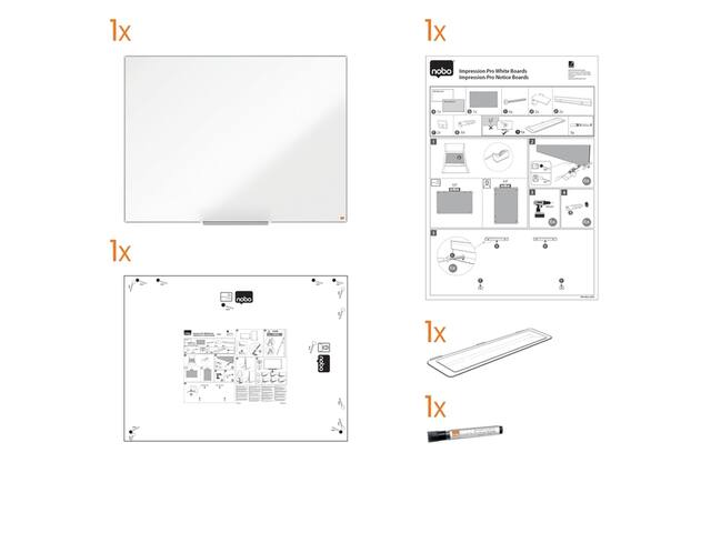 Whiteboard Nobo Impression Pro 90x120cm staal