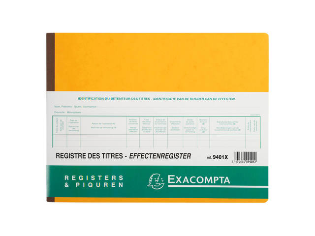 Effectenregister Exacompta BV SLR 240x320 80vel