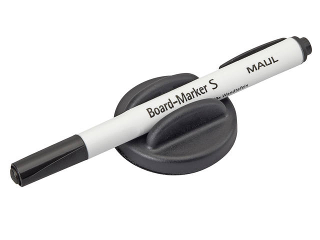 Whiteboardwisser MAUL met stift zwart magnetisch