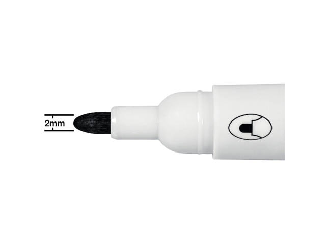 Whiteboardmarker Nobo Glide rond zwart 2mm