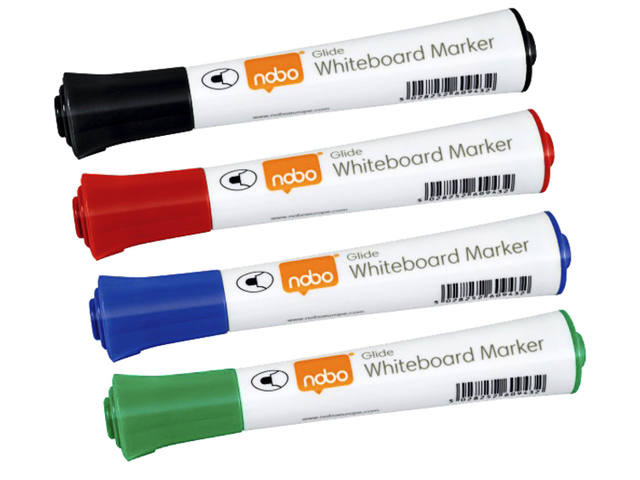 Whiteboardmarker Nobo Glide rond ass 2mm