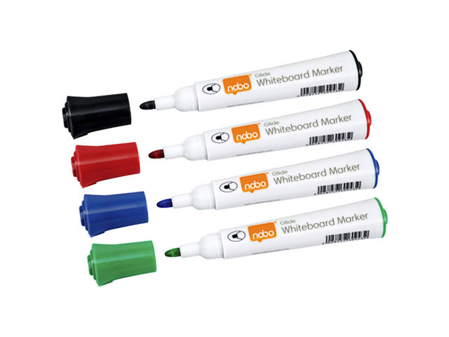 Whiteboardmarker Nobo Glide rond ass 2mm