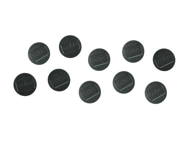 Magneet Nobo 38mm zwart 10 stuks