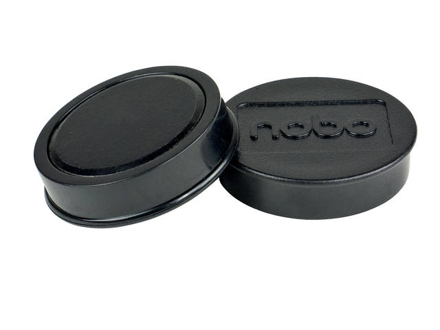 Magneet Nobo 38mm zwart 10 stuks