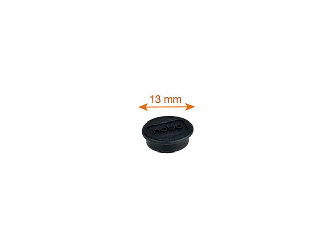 Magneet Nobo 13mm zwart 10 stuks