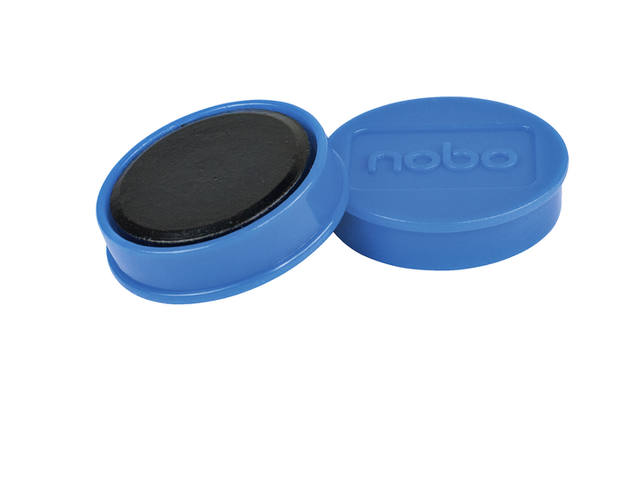 Magneet Nobo 32mm blauw 10 stuks