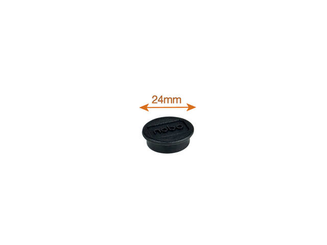 Magneet Nobo 24mm zwart 10 stuks