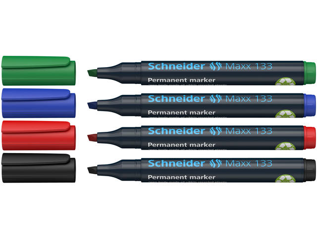 Permanent marker Schneider Maxx 133  1-4mm 4st ass