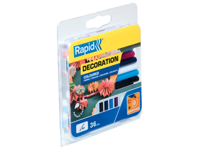 Lijmpatroon Rapid 7mm 5 kleuren assorti