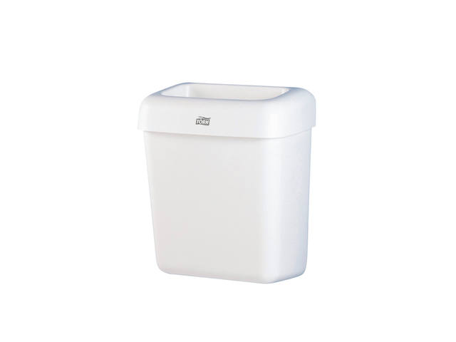 Afvalbak Tork B2 open inworp 20 liter wit