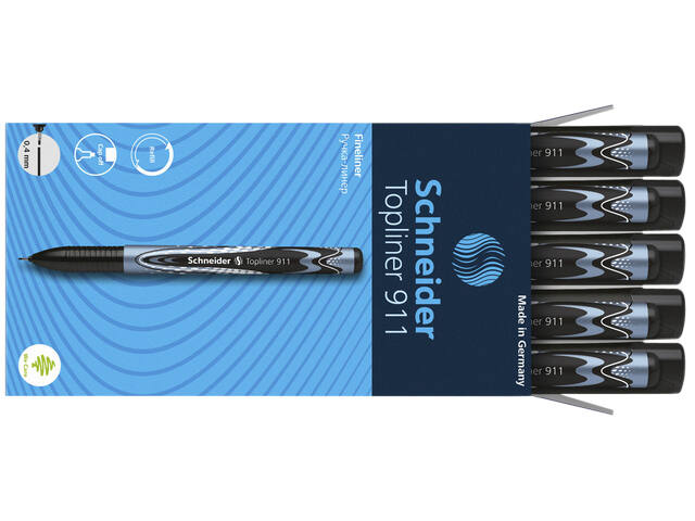 Fineliner Schneider Topliner 911 0.4mm zwart