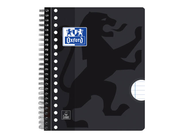 Collegeblk Oxf School A5+ ln 17gaats 160pag zwart