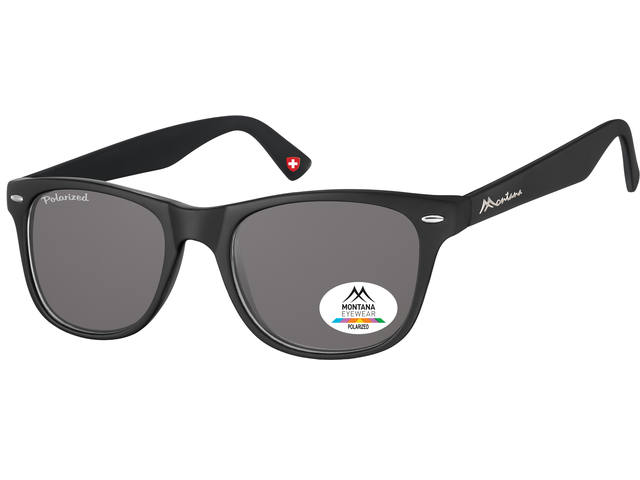 Zonnebril Montana Havanna smoke polar glas zwart
