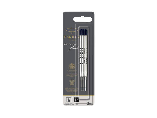 Balpenvulling Parker Quinkflow M 3st zwart