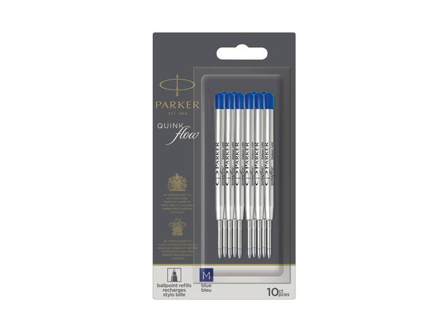 Balpenvulling Parker Quinkflow M 10st blauw