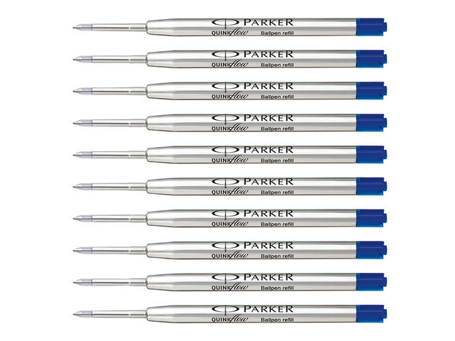 Balpenvulling Parker Quinkflow M 10st blauw
