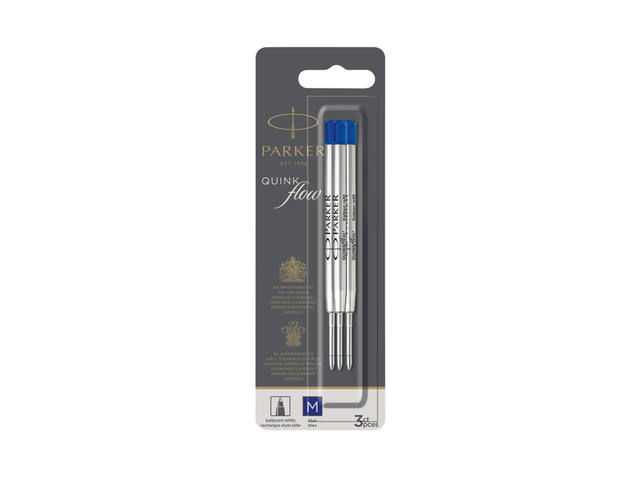 Balpenvulling Parker Quinkflow M 3st blauw