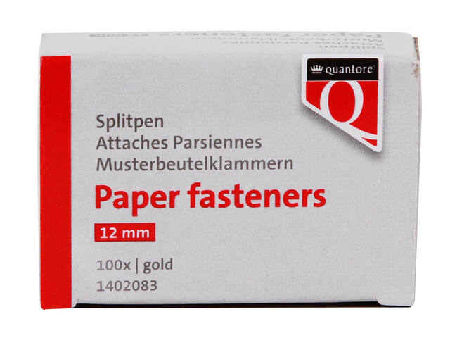 Splitpen Quantore 12mm goud 100 stuks
