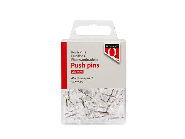 Push Pins Quantore transparant 40 stuks