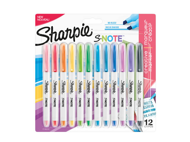 Markeerstift Sharpie S-note 12st assorti