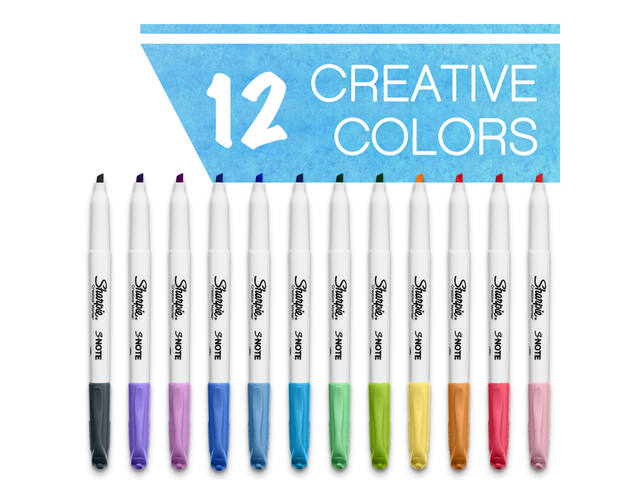 Markeerstift Sharpie S-note 12st assorti