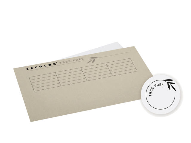 Vouwmap Djois Tree-Free folio gelijk 226gr bruin