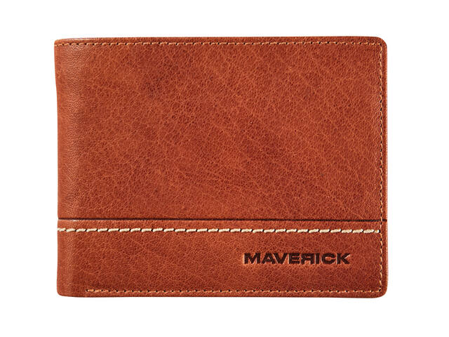 Portemonee Mav Rough Gear kleingeldvak RFID cognac