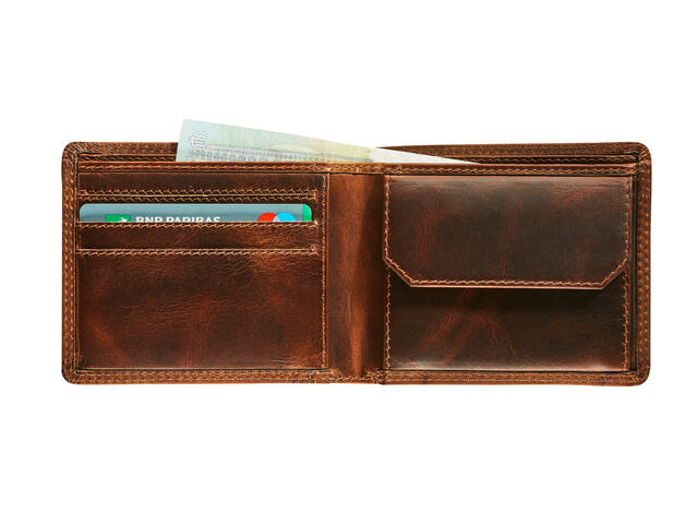 Portemonee Mav The Original comp geldvk RFID bruin