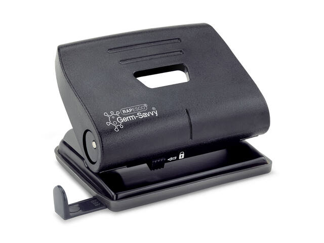 Perforator Rapesco Germ-Savvy 820-P 2gaats zwart