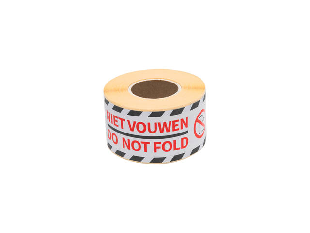 Etiket Rillprint do not fold wit