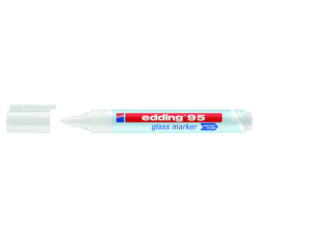 Viltstift edding 95 glasbord wit