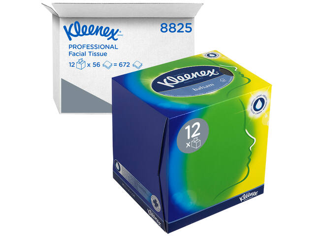 Facial tissues Kleenex kubus 3laags 56 vel wit
