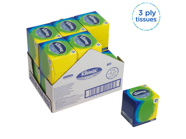 Facial tissues Kleenex kubus 3laags 56 vel wit