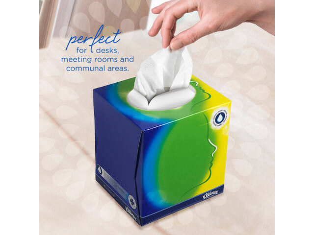 Facial tissues Kleenex kubus 3laags 56 vel wit