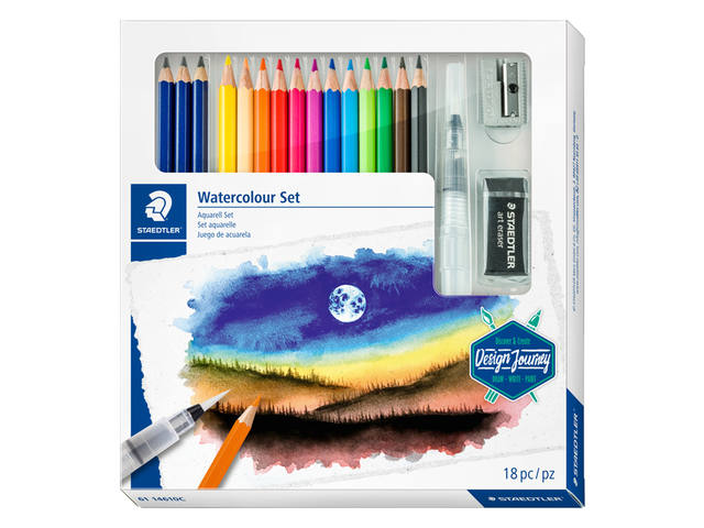 Kleurpotloden Staedtler watercolor aquarel 18dlg