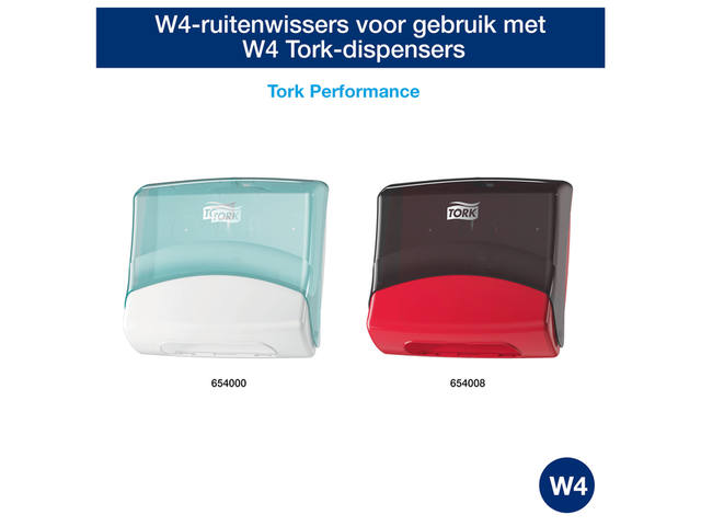 Reinigingsdoek Tork W4 gevouwen wit 530179