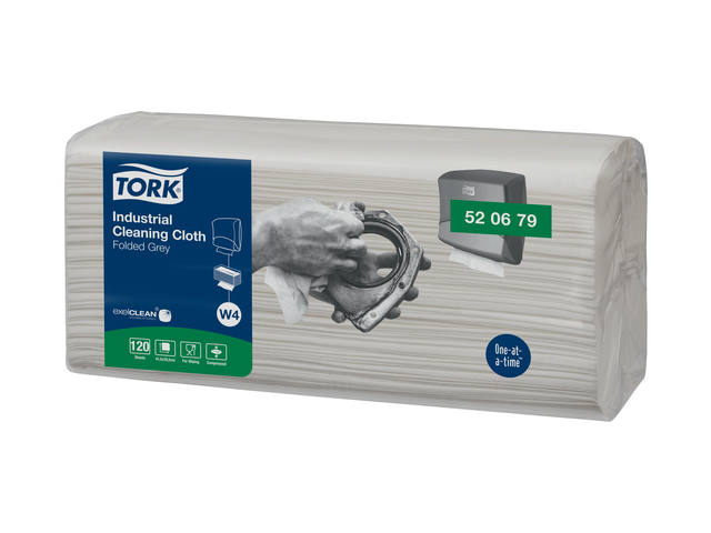 Reinigingsdoek Tork W4 Industrial gevouwen grijs
