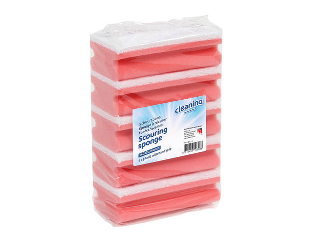 Schuurspons Cleaninq met greep 140x70x42mm 5st