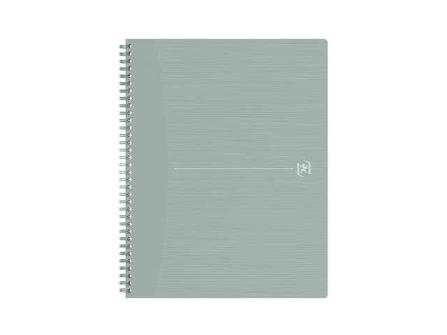 Spiraalblok Oxf Origin A4+ lijn 140pag 80gr grijs
