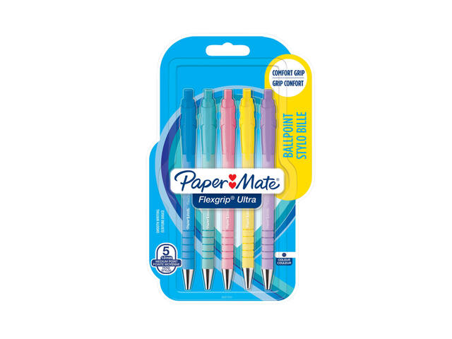 Balpen Papermate Flexgrip Ultra M pastel assorti