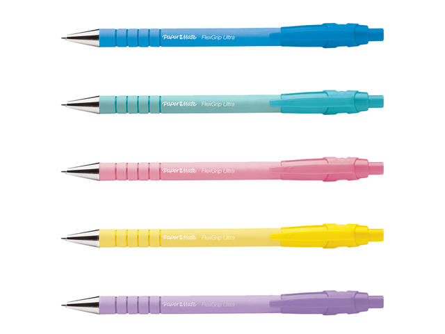 Balpen Papermate Flexgrip Ultra M pastel assorti
