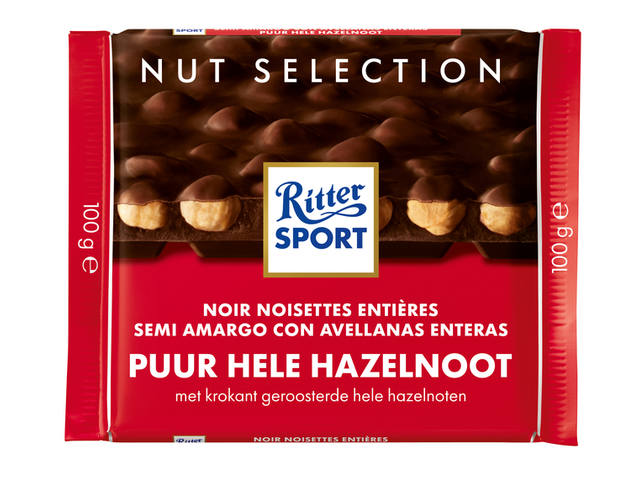 Ritter Sport Puur Hele Hazelnoot tablet 100gr