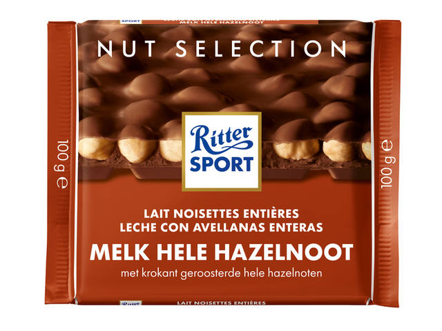 Ritter Sport Melk Hele Hazelnoot tablet 100gr