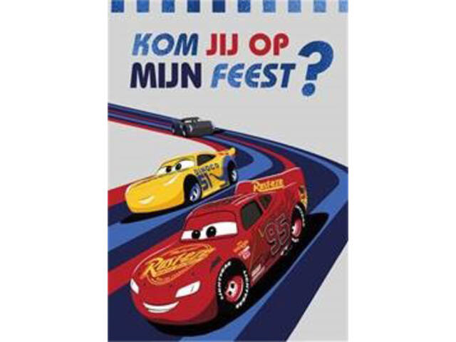 Wenskaart Hallmark uitnodiging Cars 5 stuks